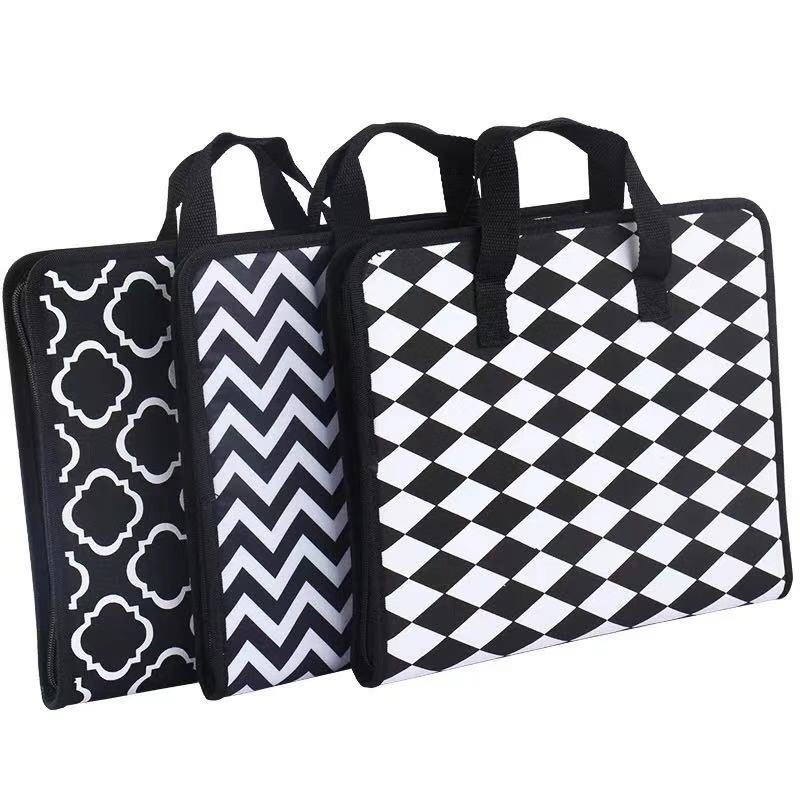 13 layers file organizer canvas folder A4 multi-folder student paper folder Oxford zipper bag business documentd holder