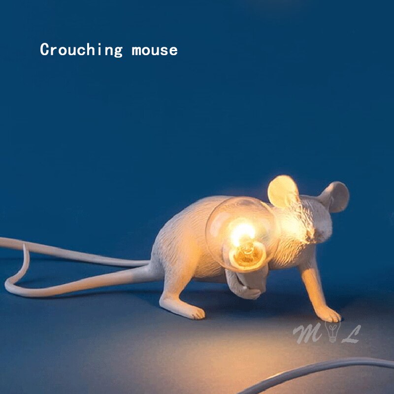 Maus Lampe Moderne Ratte Neben Lampe Kleine Mini Heimat Deko LED Nacht Lichter Dekorative Lampe Schreibtisch Lichter freundlicher Schlafzimmer Lampe e12