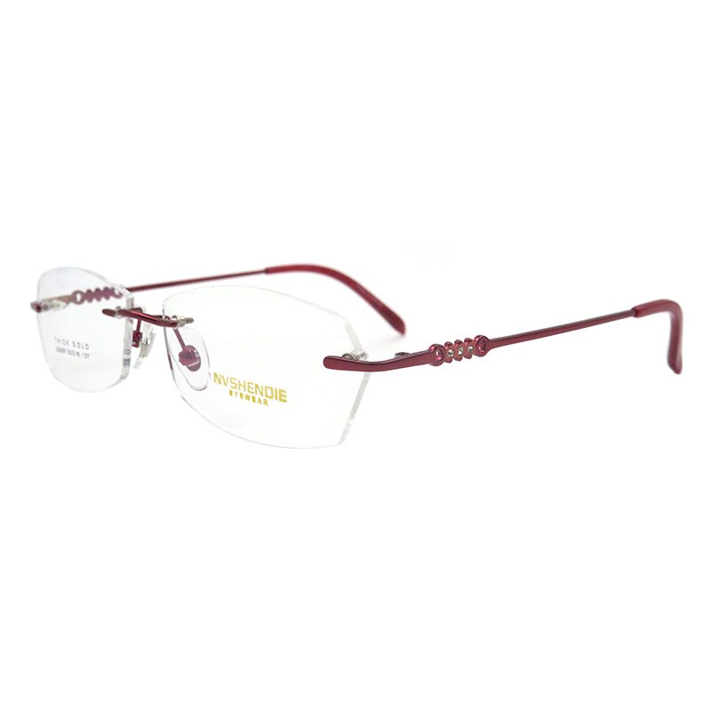 Gmei optical  s2609 innfatningsfri brilleinnfatning for kvinner uten innfatning: Rød
