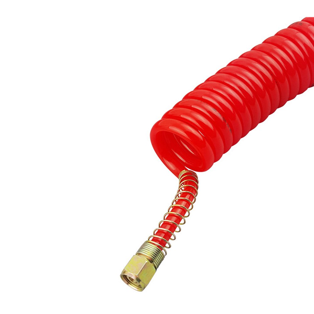 3M long polyurethane PU air compressor hose flexible pneumatic tool with connector spring spiral tube for compressor tools