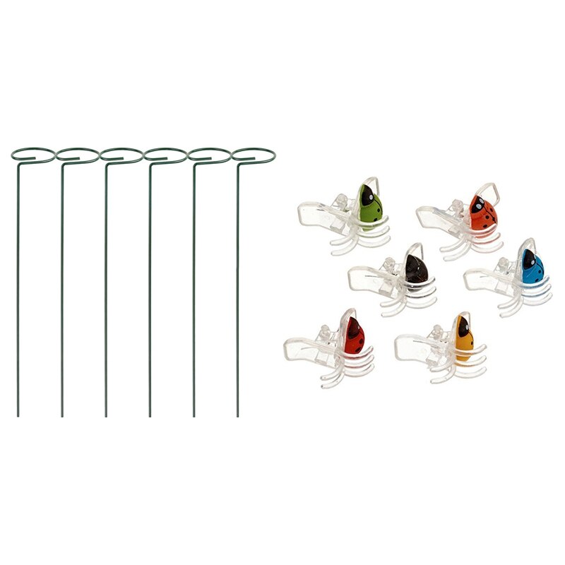 60 Pcs Rose-Shaped Orchid Clips – Mix Colors, Plastic Plant Support Clips For Stems And Vines