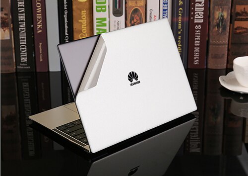 4 in 1 beskyttelsesklistermærker til kropsdæksel til 13.9 "huawei matebook x pro touch laptop top/bund håndfladestøttehud: Sølv