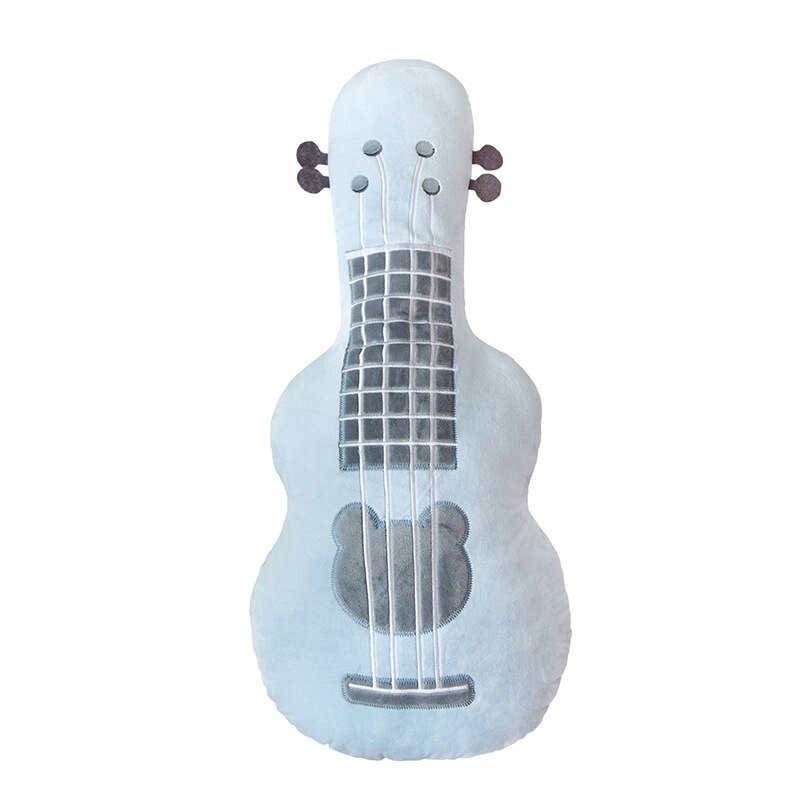 Simulation créative guitare en peluche jouets décoration de la maison bébé apaiser poupée doux oreiller coussin d'anniversaire: blue 36cm