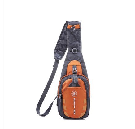 KUBUG Crossbody Bag Casual Chest Pack Lightweight Ultra-Thin Waterproof Nylon WOMEN'S Bag Outdoor Sport Bag Shoulder Bag: Orange