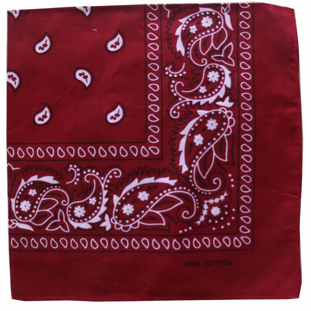 Winfox hofte hopp punk bomull svart hvit marine rød paisley bandana hodeplagg skjerf til herre dame