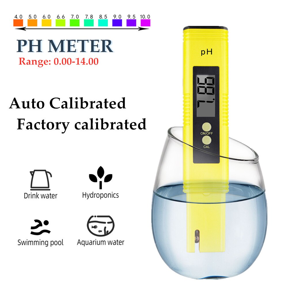 Ph Meter 0.01PH Tester Hoge Precisie Water Testen 0.00-14.00 Ph Maatregel Bereik Geschikt Voor Aquarium Zwembad