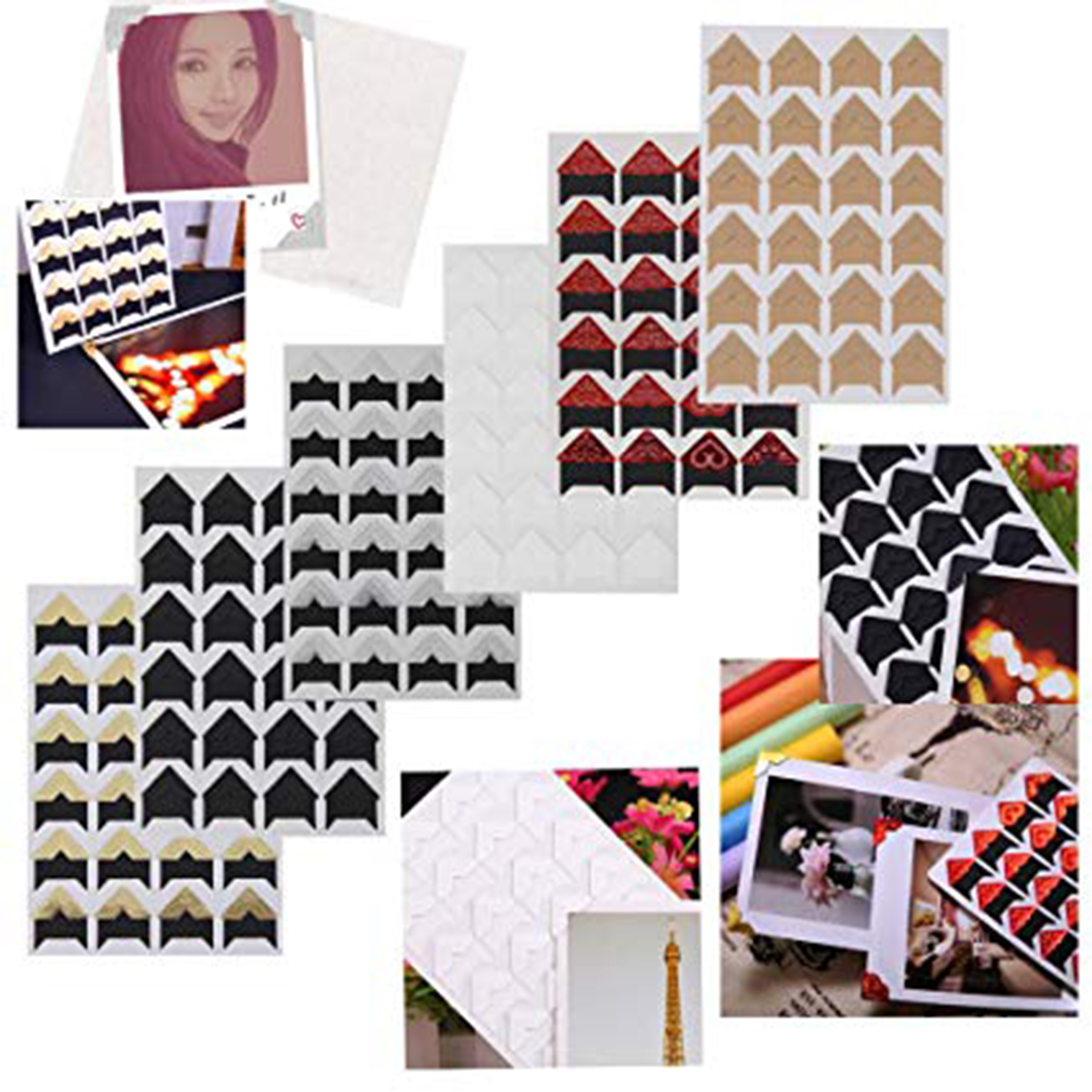 5 Sheets/Set Photo Corners Self Adhesive Photo Mounting Sticker Paper Corner Stickers Scrapbooking Album Dairy