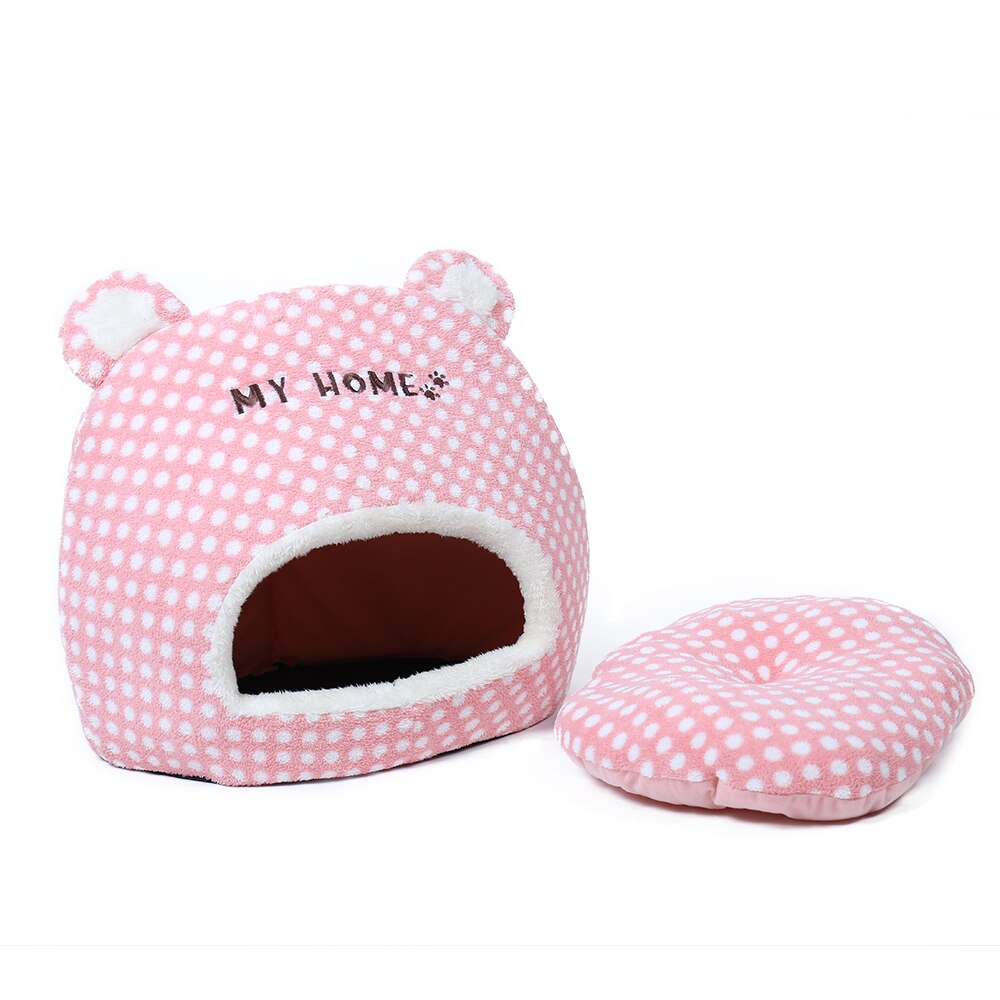 Leuke Warme Zachte Huis Voor Kat Mand Kleine Medium Puppy Kattenbakvulling Hond Bed Lounger voor Dier Cama Thuis kennel Cave