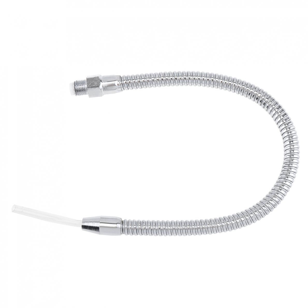 1/4 Inch Silver 400mm Metal Flexible Water Oil Cooling Tube with Round Head Nozzle for CNC Machine / Milling / Lathe