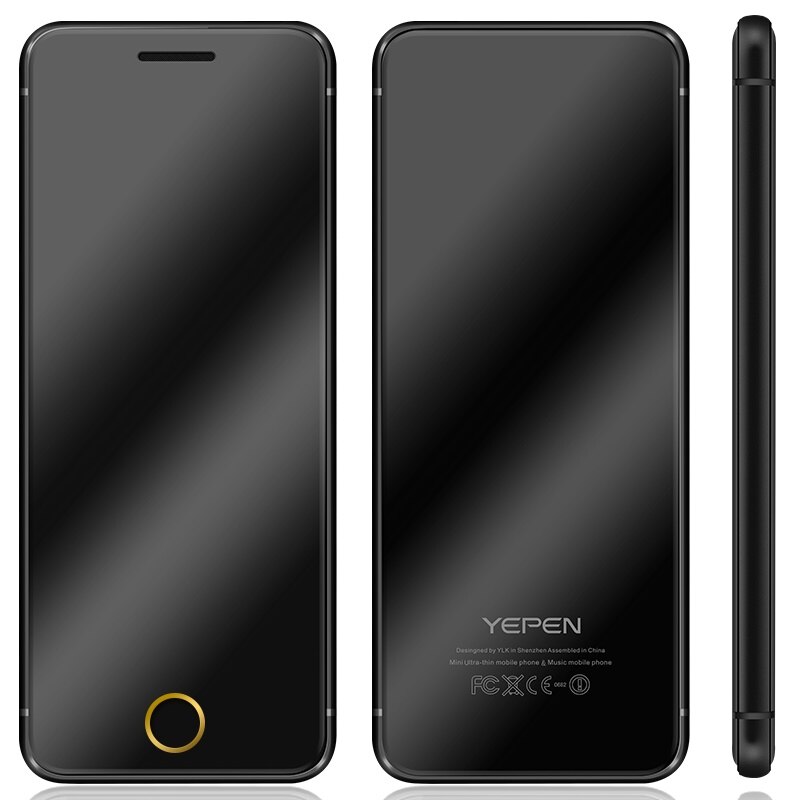 YEPEN N2 Dual Sim Card Bluetooth Dialer Auricolare di Lusso Ultrasottile da 1.67 "pollici Corpo In Metallo Mini Dimensioni del Telefono mobile Con caso libero di trasporto: black