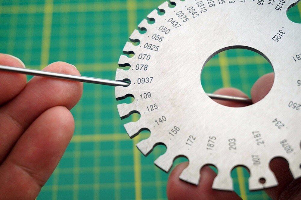 Flexsteel Stainless Steel Dual-Sided Non-Ferrous Wire Gauge 0-36 American Standard & Metric Sheet Metal And Wire Thickness Gauge