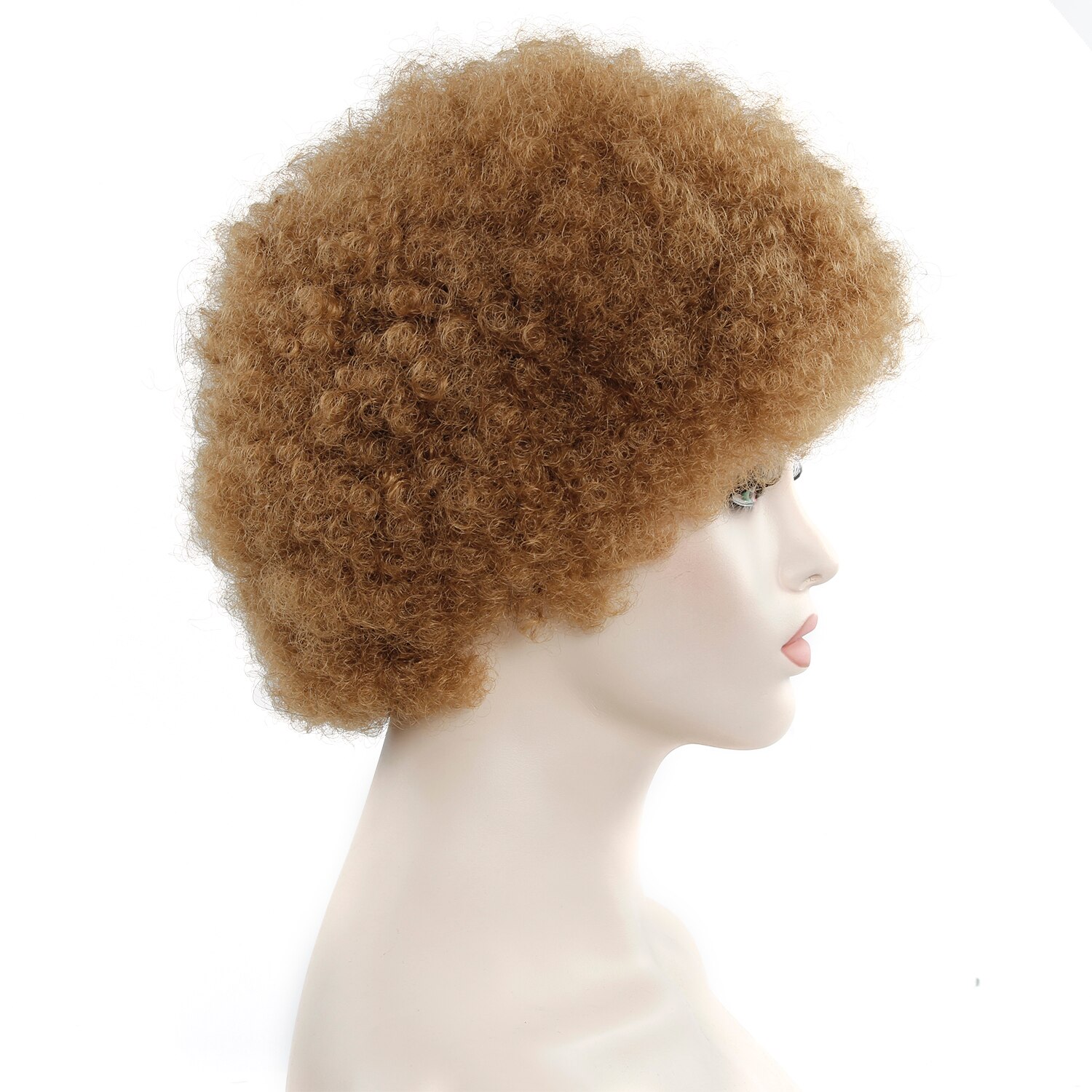 Afro Wig Mens Curly Hair Brown Synthetic Retro Wigs For Women Fluffy Wigs For Women Black Hair