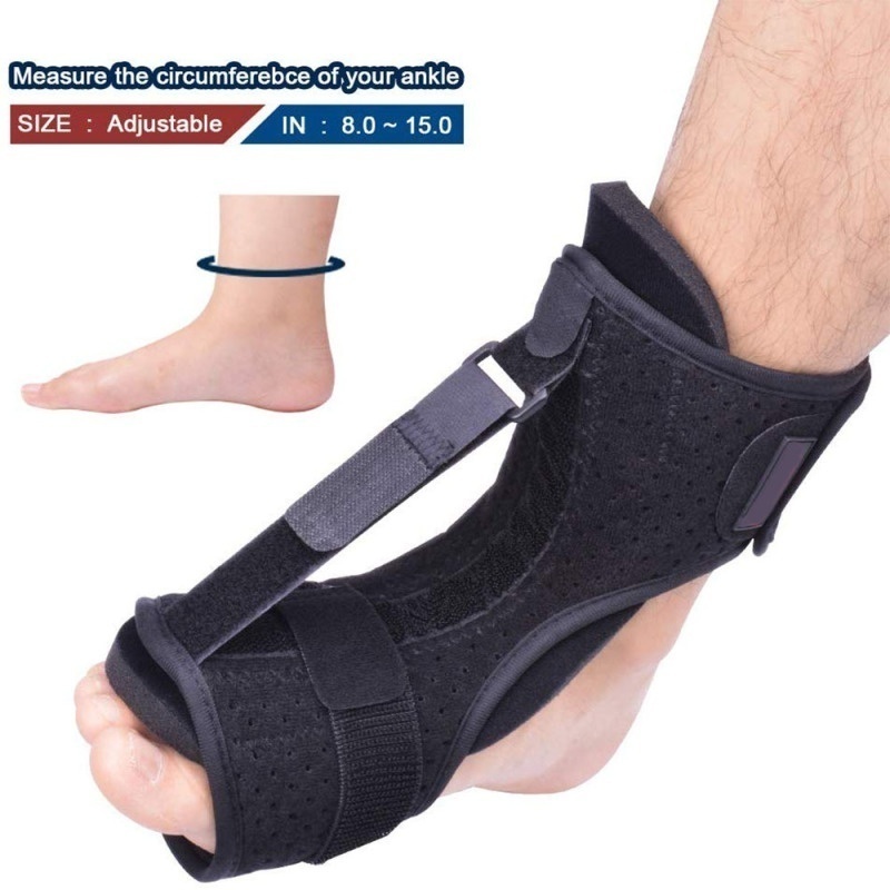 Zity 1pc justerbar elastisk plantar fasciit nattskena dorsal nattskena fot ortotisk stag