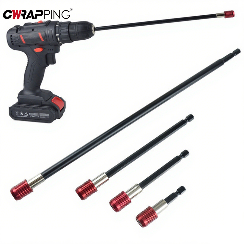 Zeshoekige verlenging Snelle gereedschapsets Vermogen 60-300 mm Accessoires Ontgrendelingsbatterij Zelfsluitend Sluit Dremel Schroevendraaiers Stang Rood