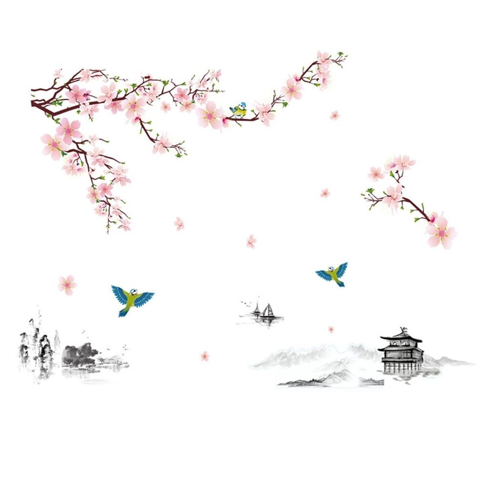 Różowa piwonia klasyczna ściana naklejka płyta winylowa Skórka i Stick wymienny piwonie naklejka wystrój żłobka dziewczyna kwiat ozdoby robić dekoracji wnętrz: Różowy