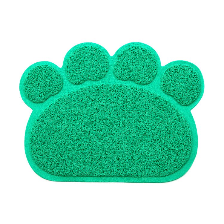 FML Pet Cat Litter Mat Paw Print Dog Cat Toilet for Cats Pet Accessories Kitty Dish Feeding Bowl Easy Cleaning Sleeping Pad: green