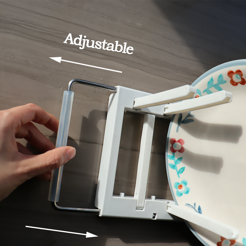 Adjustable Drain Cutlery Storage Container Plastic 304 Stainless Steel Kitchen Dish Drying Plates Organizer Dinnerware