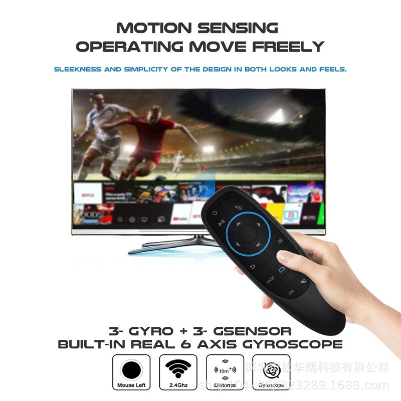 G10BTS Bluetooth 5.0 IR Air Mouse Wireless 6-Axis Gyro G10S BT5.0 Remote Control