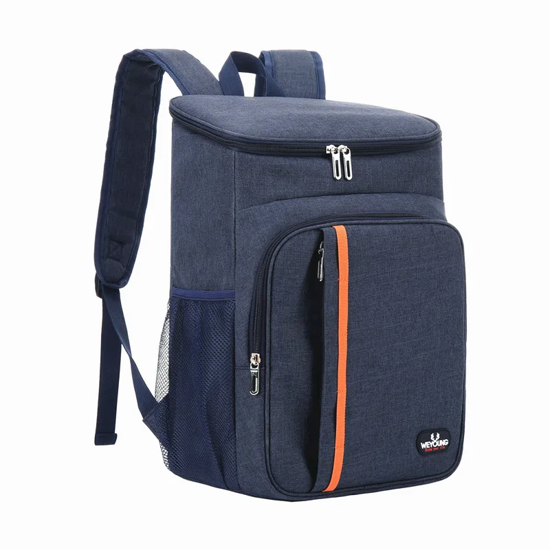 20l tragbare thermische Lunch-Tasche Food-Box langlebige wasserdichte Kühler Eis isoliert Fall Camping Oxford Dinner Rucksäcke Eisbox Sack: Blau