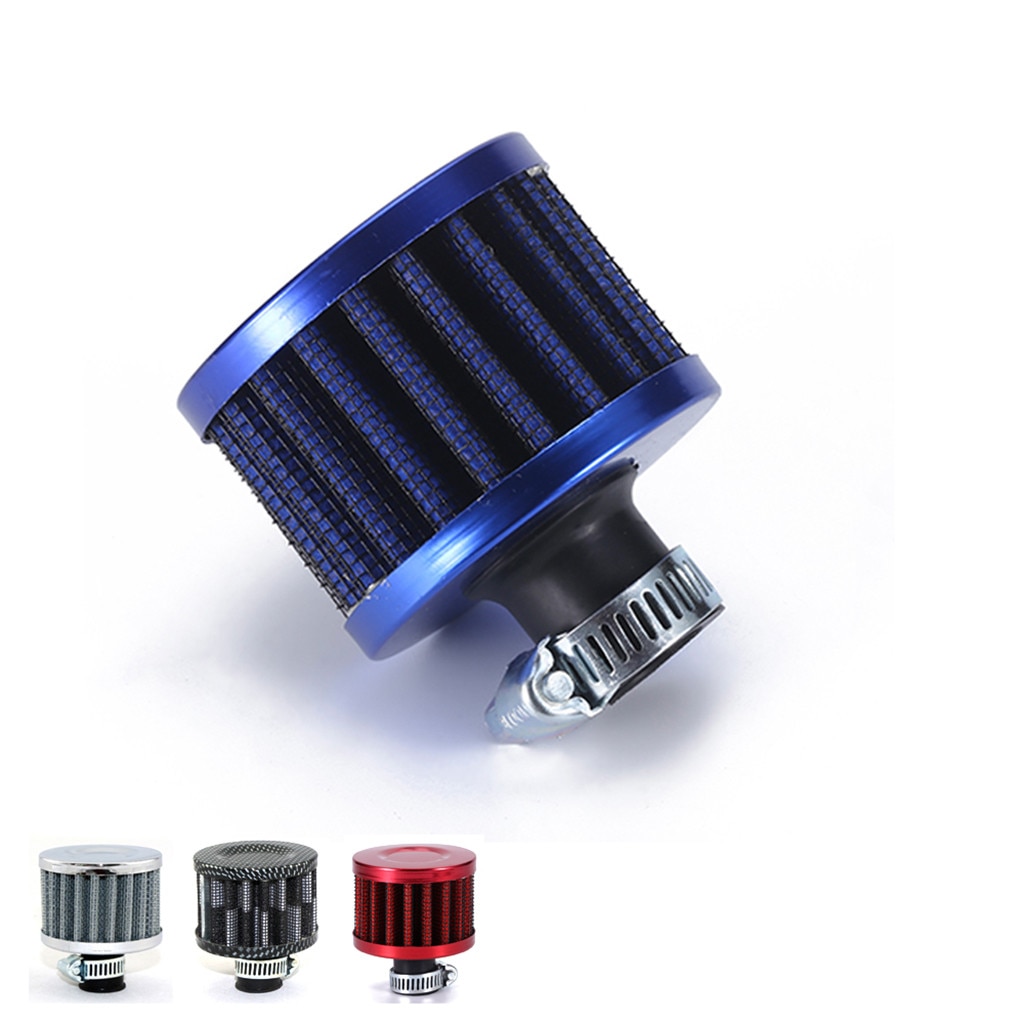 'Universal Interface Motorfiets Olie Lucht Adempauze Filters 12mm Auto Kegel Cold Air Intake Filter Turbo Vent Carterontluchting