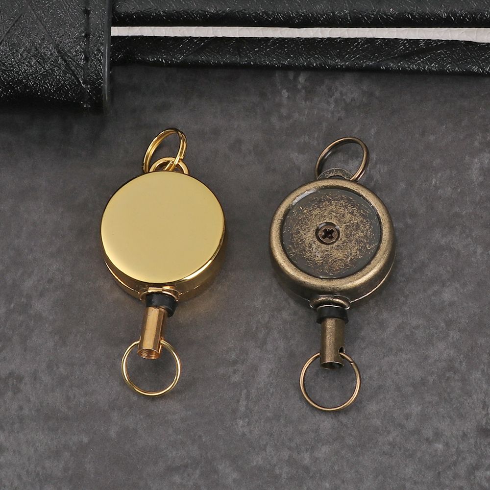 1 stuk metalen anti-verloren clip, sleutelhanger, badgehouder, lanyard, intrekbaar