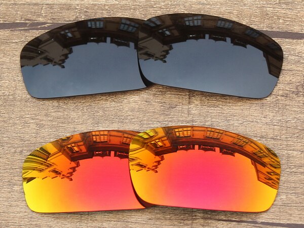 Vonxyz 20+ Color Choices Polarized Replacement Lenses for-Oakley Monster Pup Frame: Black and Ruby