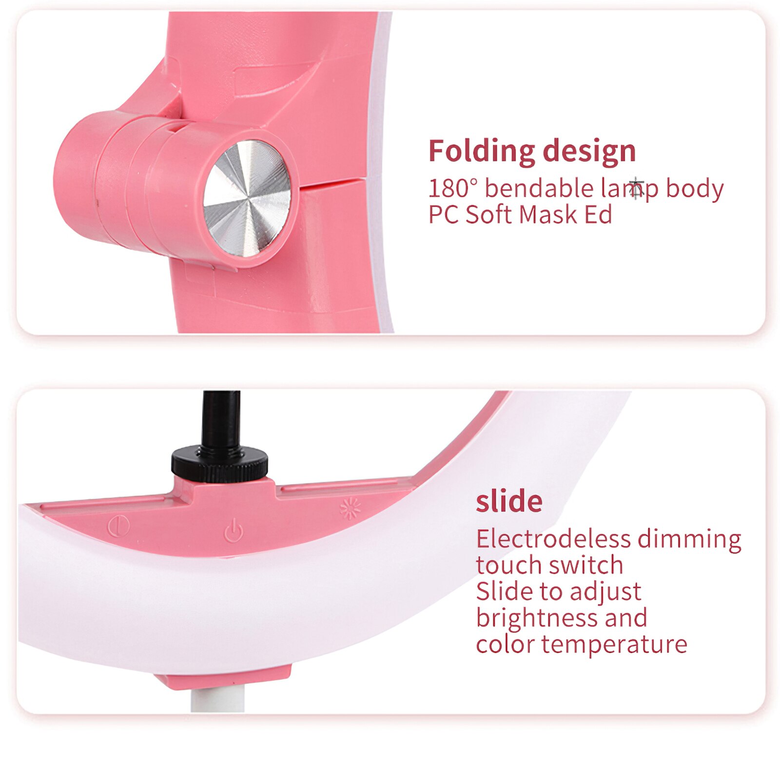 Anello luminoso a LED da 10 pollici con 3 modalità di illuminazione Make-Up Light con supporto per telefono utilizzato per il trucco videochiamata Web Camera Fill Light