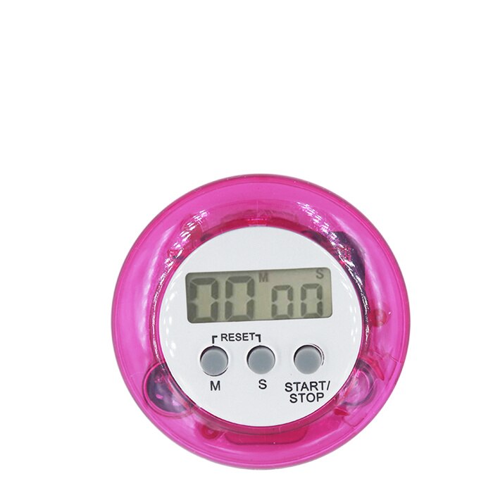 Practical Multi Plastic Kitchen timer Round Electronic Timer Countdown Timers Random Color Kitchen Mini Timer 20% off: Purple