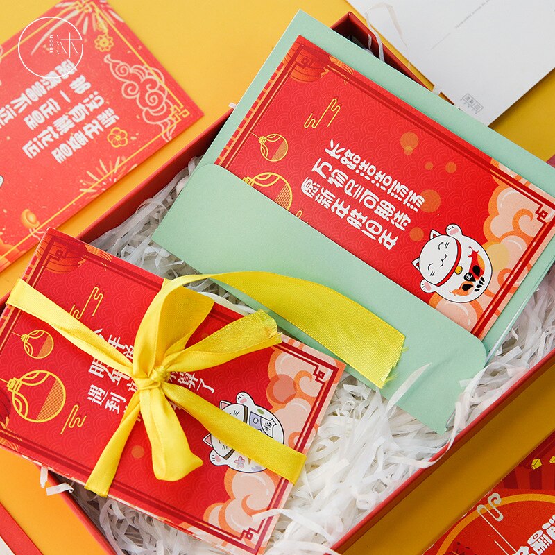30Sheets/Set Lucky Cat Stijl Postkaart/Wenskaart/Boodschap Kaart/Kerst En Nieuwjaar