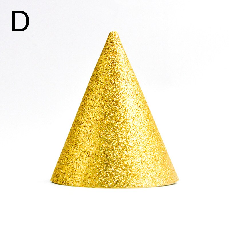 Happy Birthday Party Hats Paper Gold Sequin Birthday Cap Baby Shower Kids Adults Birthday Party Decorations Hats Supply: D