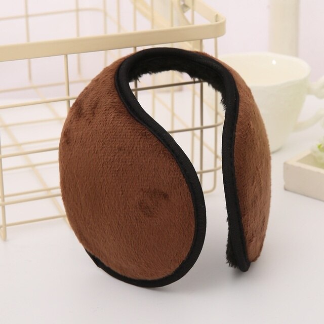 Winter Thicken Fleece Earmuffs Ear Warmers Men Women Soft Plush Ear Muffs Outdoor Windproof Wear Earmuffs for Sports Daily Wear: coffee