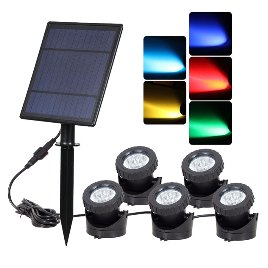 Thrisdar Solar Led Underwater Lights Waterproof IP68 Swimming Pool Solar Spotlight Lawn Lamp Fountains Pond Submersible Lamps