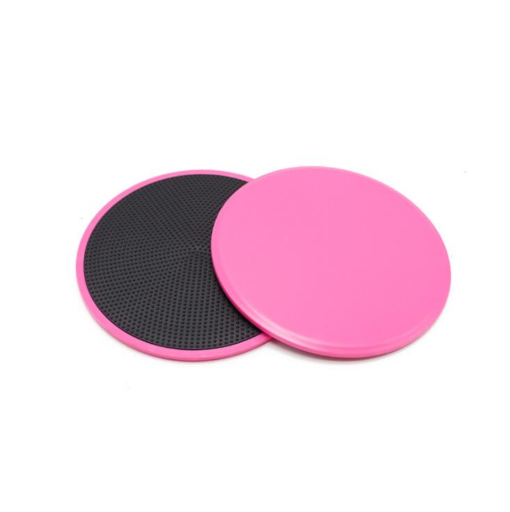 2PCS Gliding Discs Slider Fitness Disc Exercise Sliding Plate For Yoga Gym Abdominal Core Training Exercise Equipment: Pink
