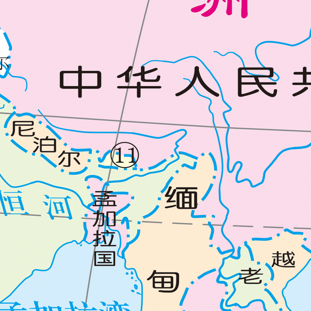 225*150cm The World Political Map In Chinese Wall Art Poster Non-woven Canvas Painting Home Decor Children School Supplies