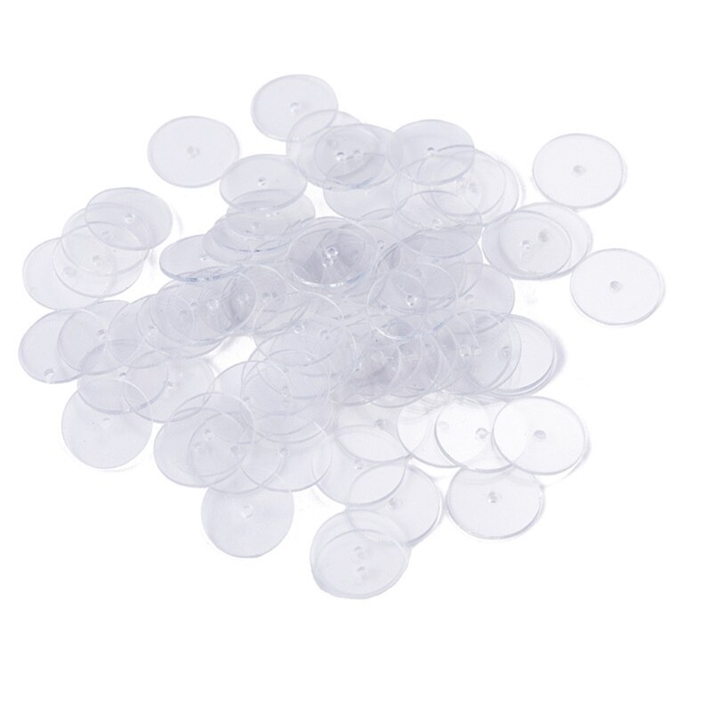 200Pcs Oorbellen Clear Remblokjes Te Stabiliseren Oorbellen Plastic Oor Anti Pijn Comfort Ronde Schijven Kit Voor Oorbellen Backs