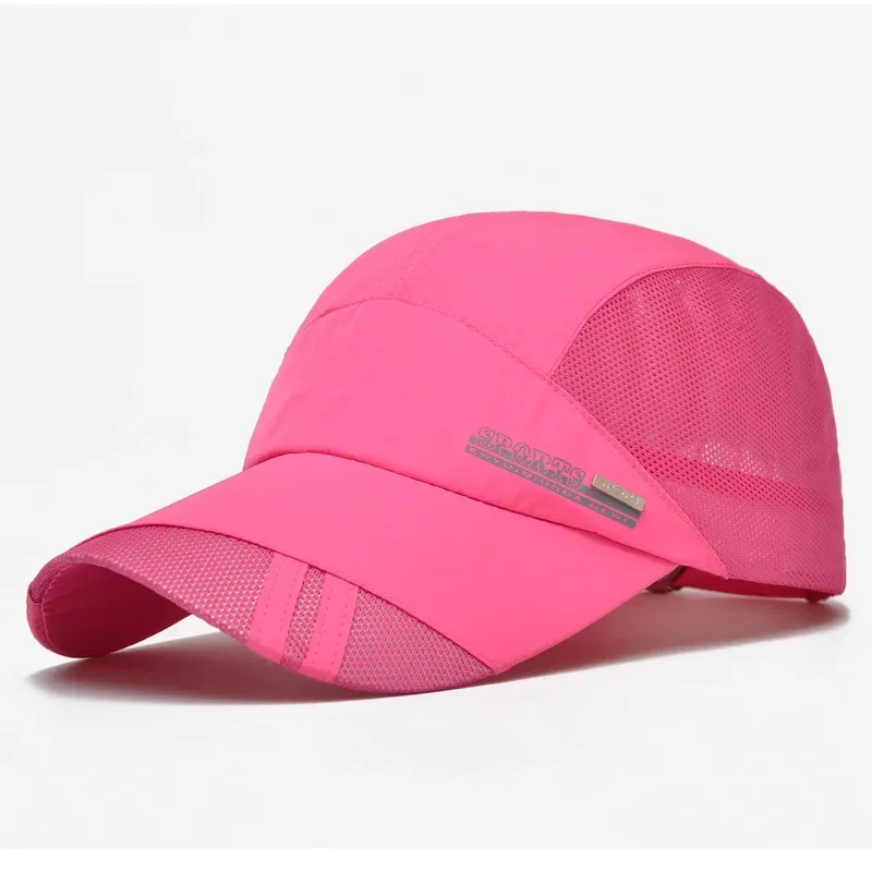 Sportpetten Zomerzonnehoed voor heren Dames Vissen Honkbalhoed UV-bescherming Buiten Sneldrogend Lichtgewicht Mesh Ademende pet: MULTI