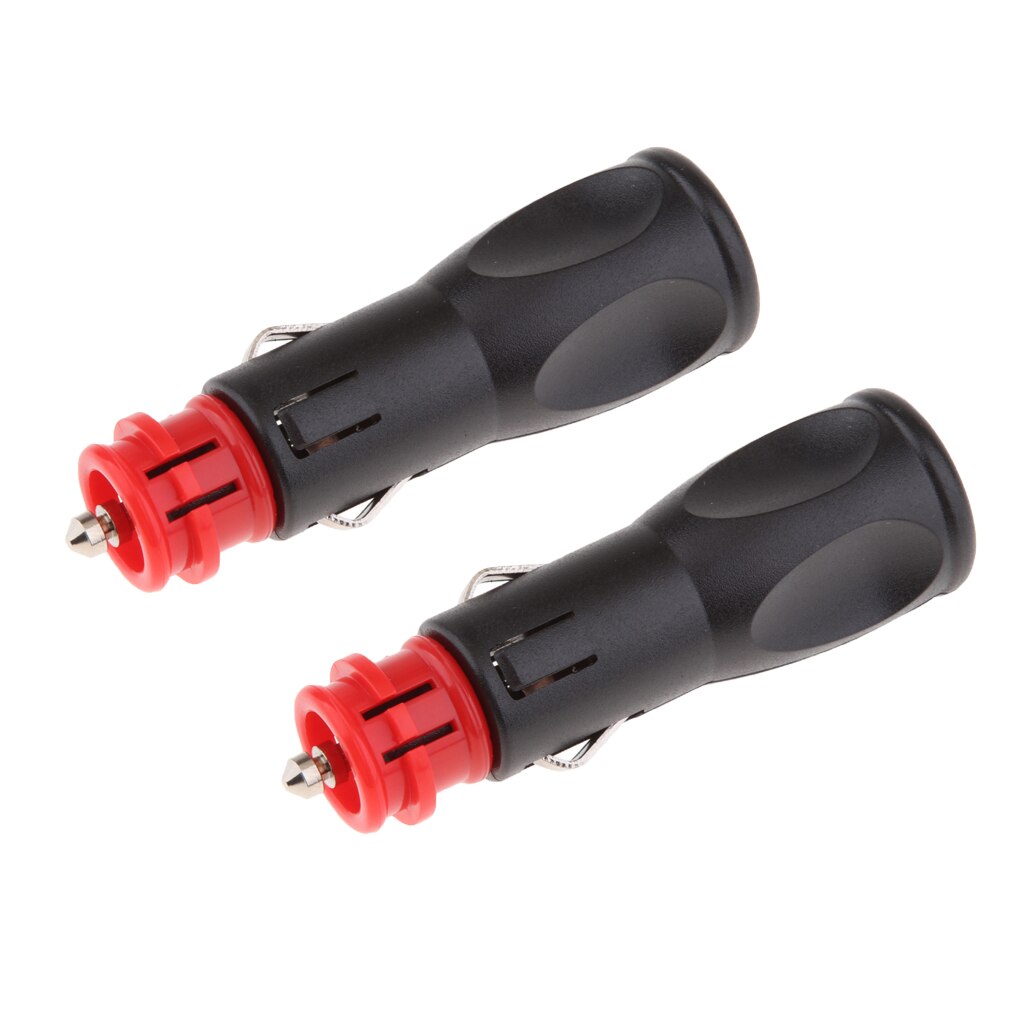 2 Pieces 12V 24V 8A Male Car Lighter Socket Plug Connector Switch