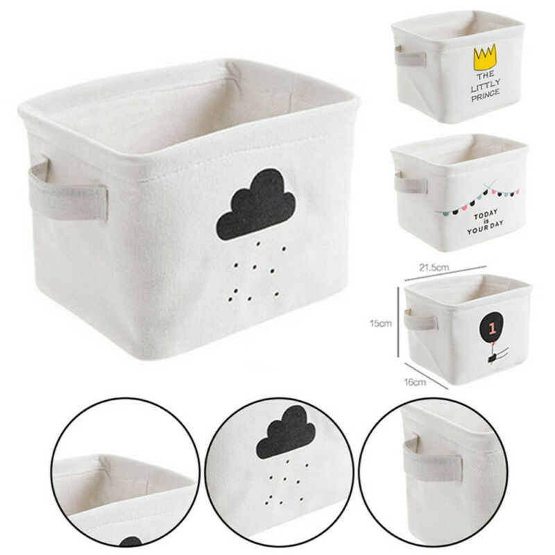 Europe Style Folding Square Storage Utility Box Fabric Cube Drawer Organizer Cloth Bag Basket