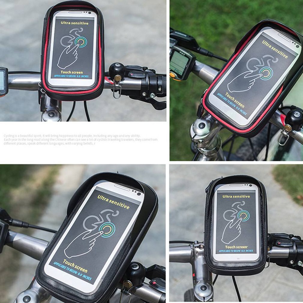 6,0 zoll Wasserdichte Fahrrad praktisch Halfter Stehen Motorrad Lenker Montieren Tasche Für iphone X Samsung LG Huawei