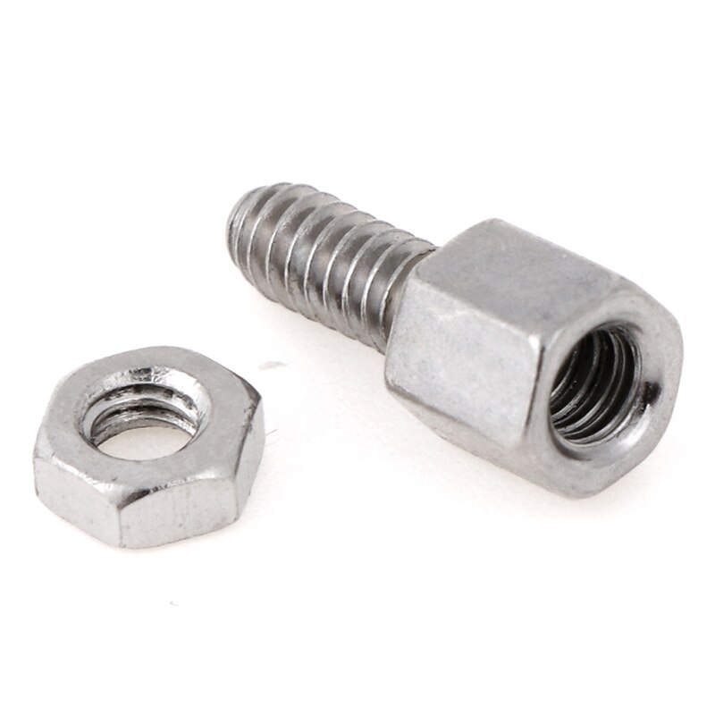 10pcs 5+7mm Header Plate Bracket Stud Bolt & Nut Nuts Screw D-Sub VGA DB9 DB15 DB25 RS232 COM Serial