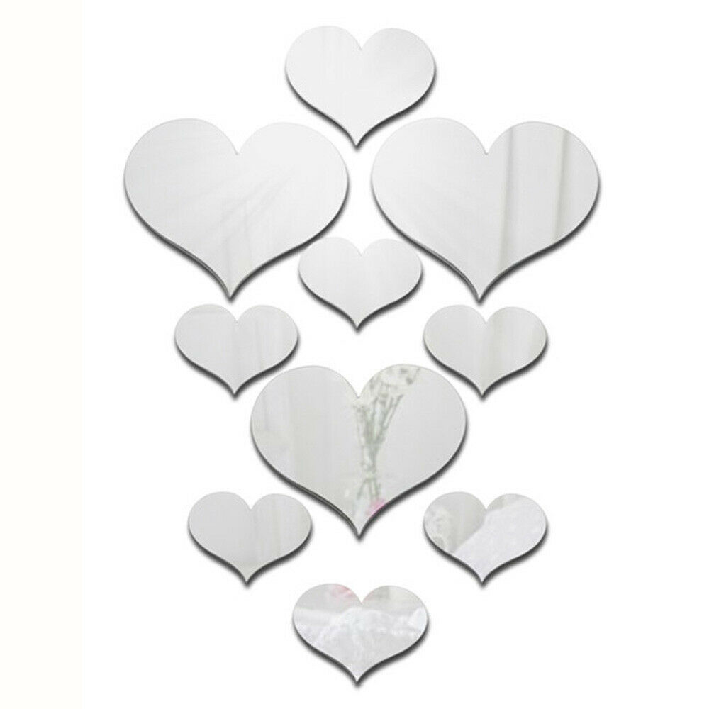 1pc/10pcs 3D DIY Wall Stickers Acrylic Mural Modern Stickers Decoration for Living Room Bedroom TV Wall Home Decals Decor: 10pcs style 6