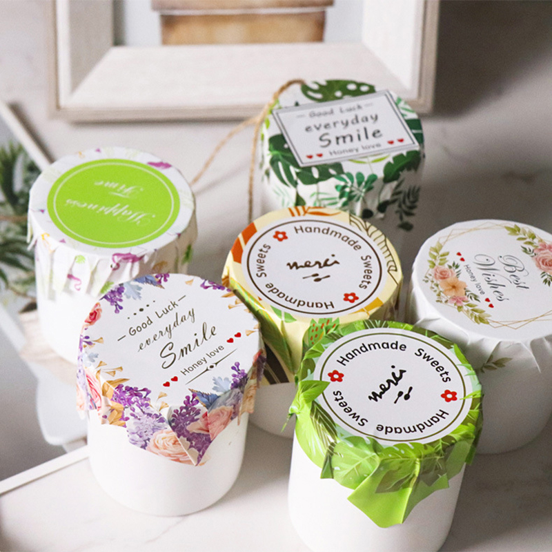 10packs/lot Plant Pudding cup Sticker Scrapbooking Material baking Label Handmade Decorative Sticker for Party
