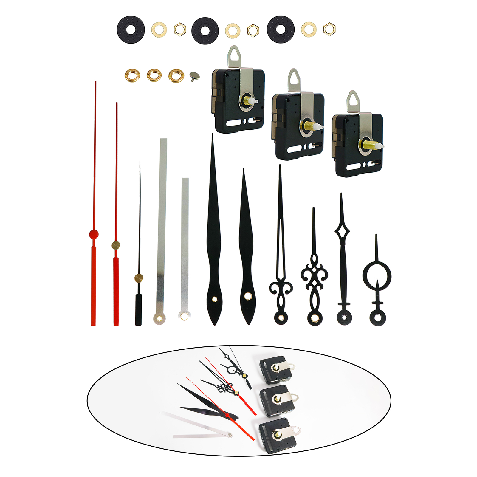 Stille Radiogestuurde Doe-het-zelf Klokbewegingsmechanisme DCF Signaalmodusklok Met 2 Sets Wijzers Reparatie~p137626639