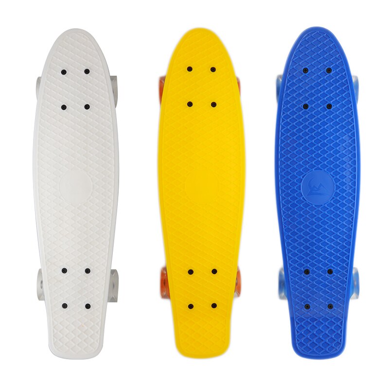 22 tuuman rullalauta vilkkuva valo mini risteilijä rullalauta muovi longboard nelipyöräinen rullalauta banaanilauta tytölle