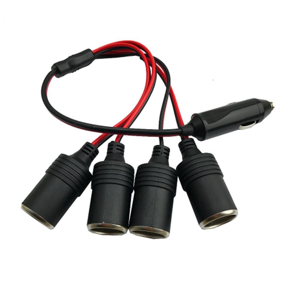 Bil cigarettænder forlænger 12 v 24 v strømoplader adapter 1 to 4 vejs vejfordeler hunstik stik stik adapter