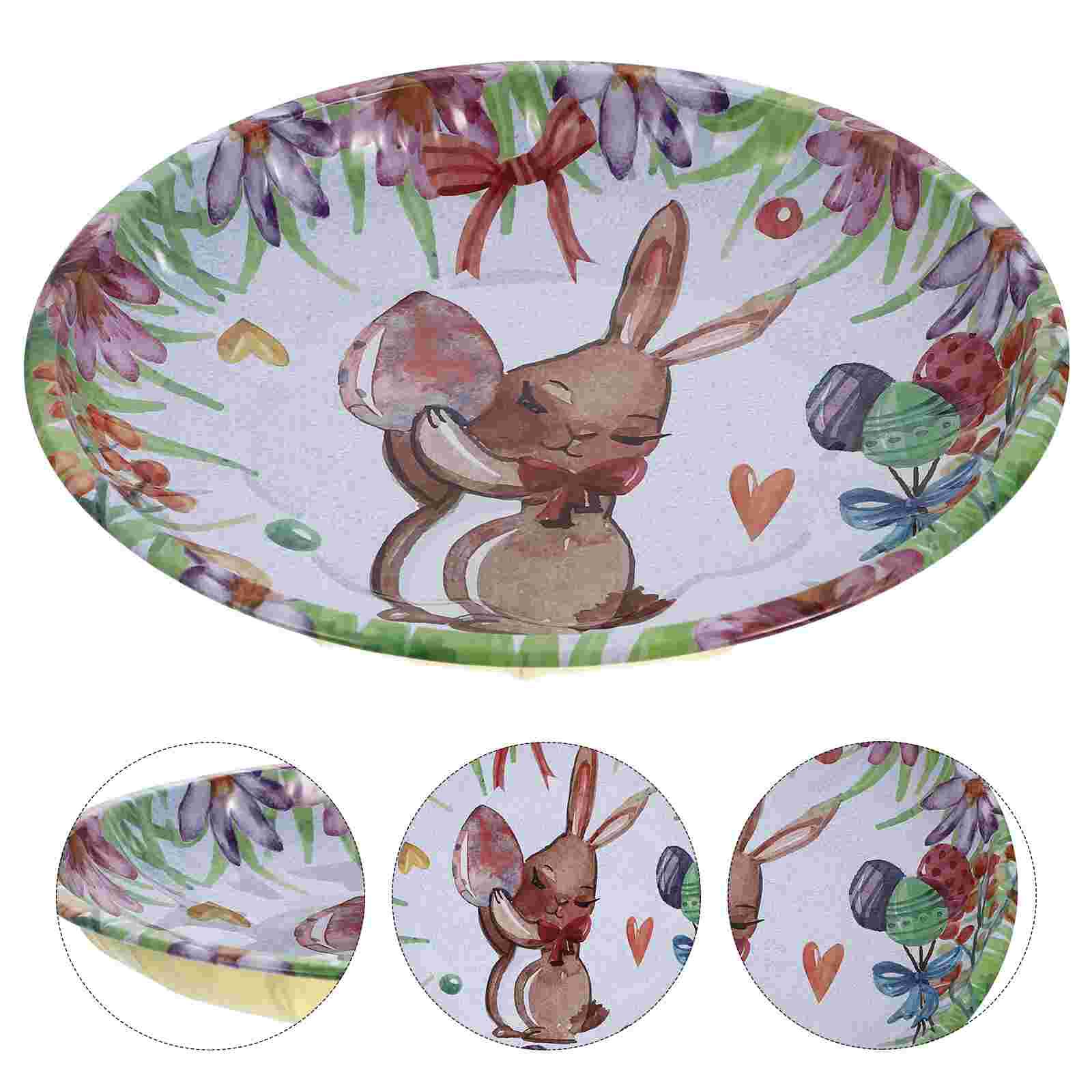 1 Pc Easter Fruit Plate Decorative Nut Tray Multi-function Snack Storage Plate