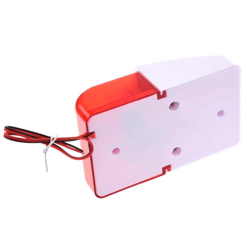 12v kablet lydalarm strobe blinkende lys sirene og 2m 50mm mørkegrønn pvc krympeslange pakke inn til 2 x18650 batteri