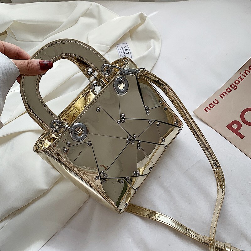PU Leather Shoulder Bag - Solid Pattern - Zipper Closure - Single Strap - Fashion Style