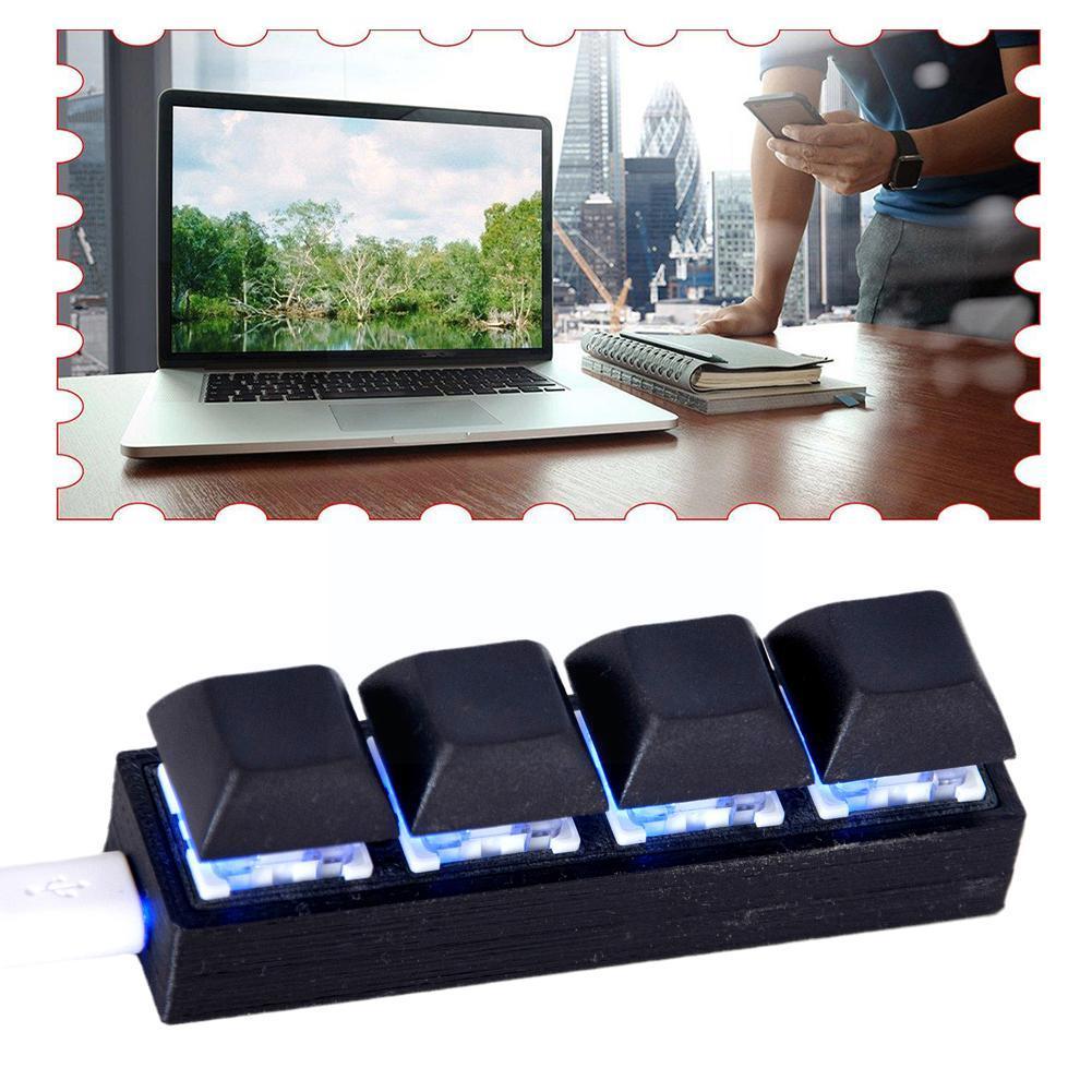 USB Keypad 4 Keys Multi-key in One Shortcut Keyboard Paste Programing and Copy Setting Gaming For Volume DIY Control and F8S2