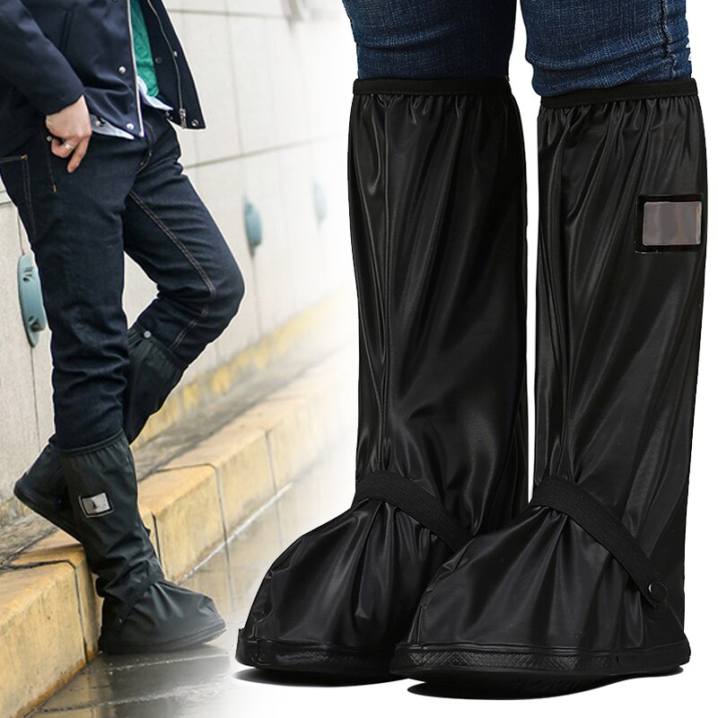 Botas de lluvia reutilizables para motocicleta y bicicleta, cubierta zapatos a prueba de agua, plegables, 2 uds.